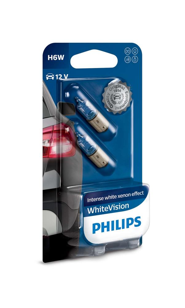 Philips H6W WhiteVision Standlicht 12036WHVB2 2-er Set