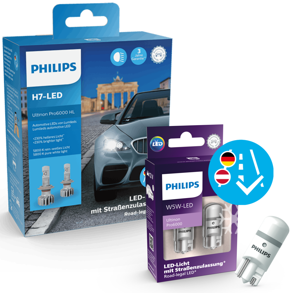Philips Ultinon Pro6000 H7 LED 11972X2 LED mit Straßenzulassung*